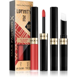 Max Factor Lipfinity Gilded Edition ruj cu persistenta indelungata balsam culoare 147 Gilded Passion 4