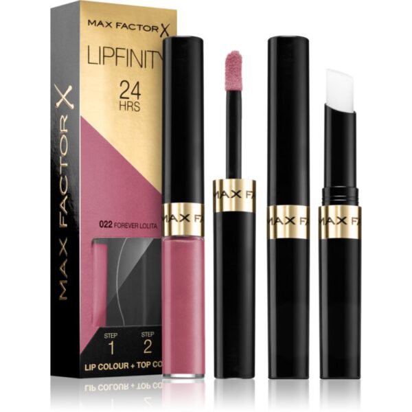 Max Factor Lipfinity Lip Colour ruj cu persistenta indelungata balsam culoare 022 Forever Lolita 4