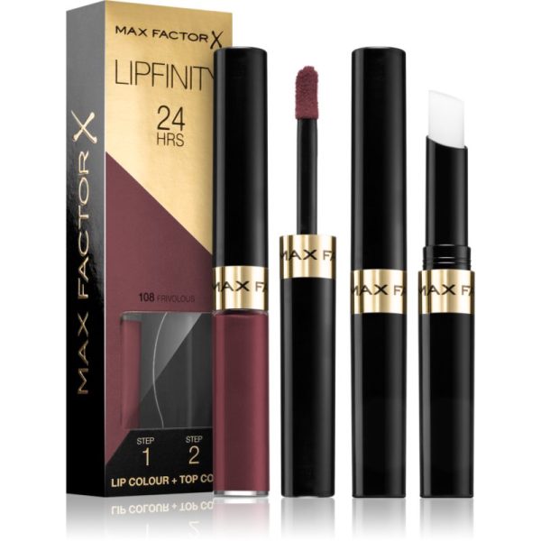 Max Factor Lipfinity Lip Colour ruj cu persistenta indelungata balsam culoare 108 Frivolous 4