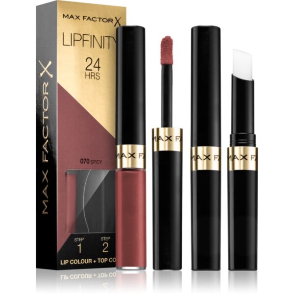 Max Factor Lipfinity Lip Colour ruj cu persistenta indelungata balsam culoare 70 Spicy 4