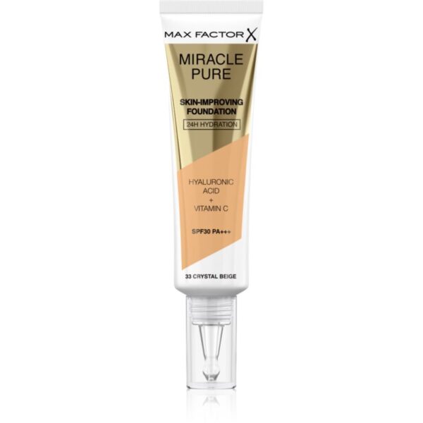 Max Factor Miracle Pure Skin machiaj persistent SPF 30 culoare 33 Crystal Beige 30 ml-Țena