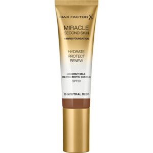 Max Factor Miracle Second Skin fond de ten crema hidratant SPF 20 culoare 12 Neutral Deep 30 ml-ro