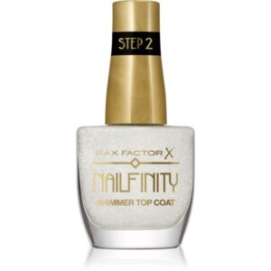 Max Factor Nailfinity Shimmer Top Coat lac gel de unghii pentru acoperirea superioară pentru stralucire culoare 102 Starry Veil 12 ml-ro