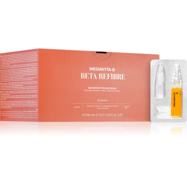 Medavita Beta Refibre Reconstructive Hair Serum ser de restructurare pentru păr 24x10 ml-Țena