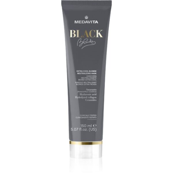 Medavita Black Blondie Extra Cool Blonde mască neutralizatoare naturală pentru păr vopsit 150 ml-Țena
