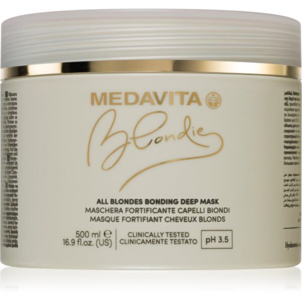 Medavita Blondie All Blondes mască fortifiantă pentru păr vopsit 500 ml-ro