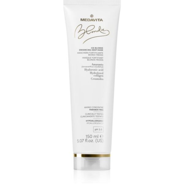 Medavita Blondie Ice Blonde Enhacing Deep Mask mască hrănitoare profundă pentru nuante inchise de blond 150 ml-ro