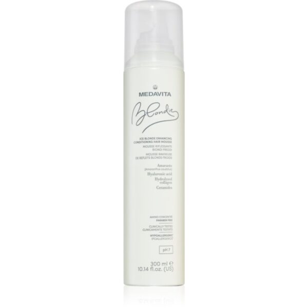 Medavita Blondie Ice Blonde Enhancing Conditioning Hair Mousse Spumă cu două faze pentru par blond 300 ml-ro