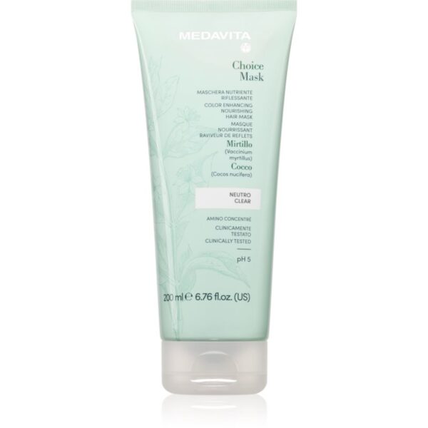 Medavita Choice Clear masca hranitoare pentru păr vopsit 200 ml-Țena