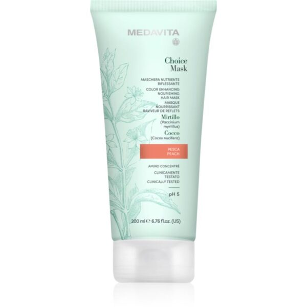 Medavita Choice Peach masca hranitoare pentru păr vopsit 200 ml-Țena