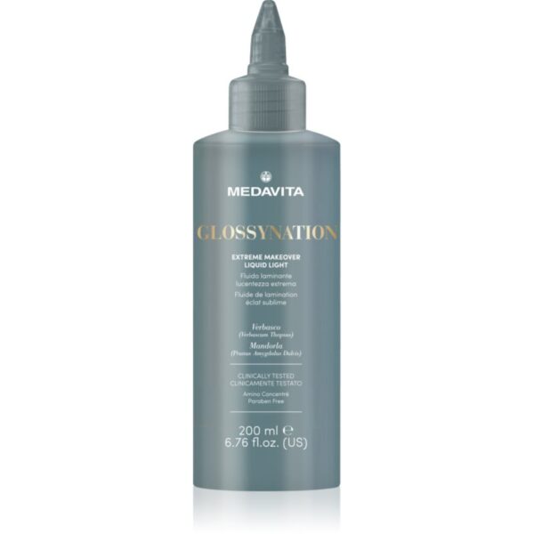 Medavita Glossynation Extreme Makeover Liquid Light Ingrijire hidratantă profundă pentru a lumina parul anost 200 ml-ro