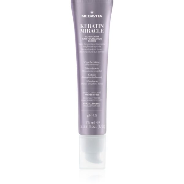 Medavita Keratin Miracle Go Smooth Hair Foundation Serum ser activ pentru varfuri despicate 75 ml-Țena