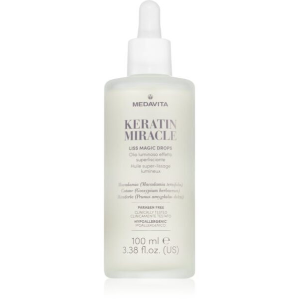 Medavita Keratin Miracle Liss Magic Drops tratament pentru netezire pentru un par stralucitor si catifelat 100 ml-ro