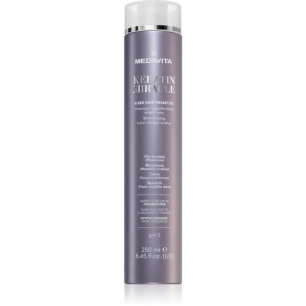 Medavita Keratin Miracle Sleek Hair Shampoo sampon pentru indreptarea parului 250 ml-ro