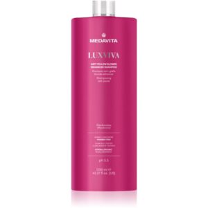 Medavita LUXVIVA Anti-Yellow Shampoo sampon pentru protectia culorii parului blond 1250 ml-Țena
