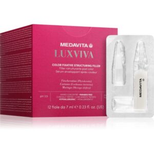 Medavita LUXVIVA Color Fixative Structuring Filler fiolă dupa vopsire pentru toate tipurile de par 12x7 ml-Țena