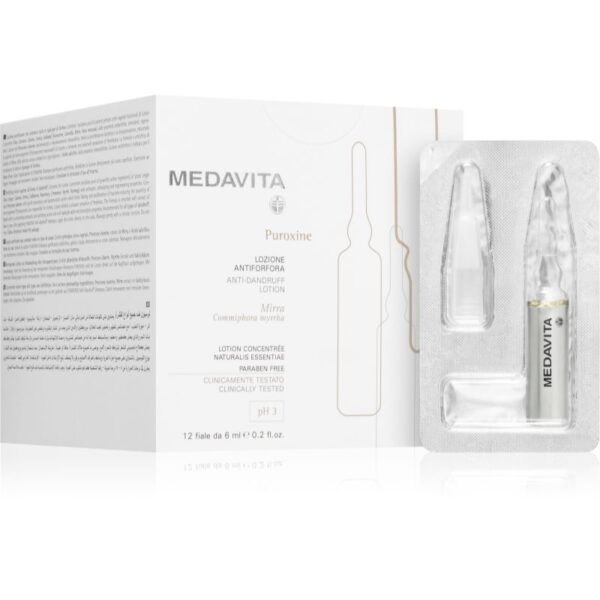 Medavita Puroxine Anti-Dandruff Lotion ser pentru scalp anti matreata 12x6 ml-ro
