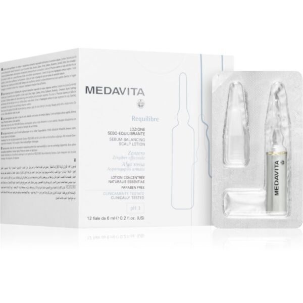 Medavita Requilibre Sebum-Balancing Scalp Lotion ser de păr pentru un scalp seboreic 12x6 ml-ro