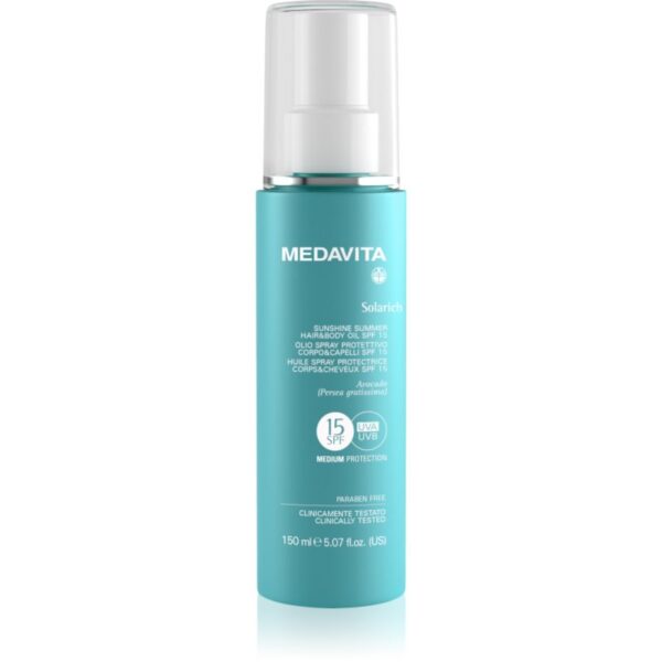 Medavita Solarich Sunshine Summer Hair&Body Oil ulei protector pentru corp si par SPF 15 150 ml-ro