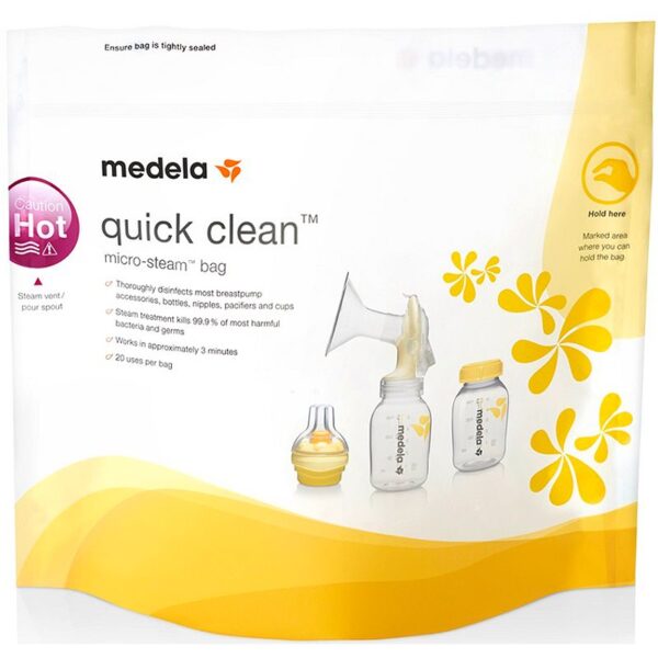 Medela Quick Clean™ săculeți pentru sterilizare 5 buc-Țena