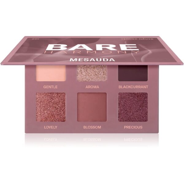 Mesauda Milano Bare Harmony paleta farduri de ochi culoare 201 Tender Mauve 6x1 g-ro