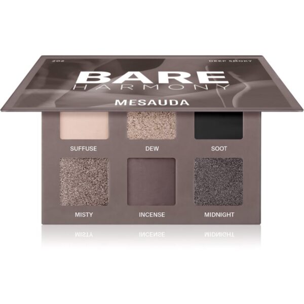 Mesauda Milano Bare Harmony paleta farduri de ochi culoare 202 Deep Smoky 6x1 g-ro