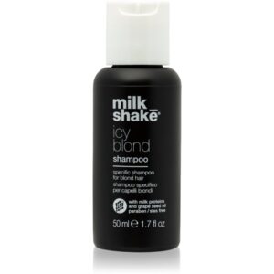 Milk Shake Icy Blond Shampoo șampon pentru neutralizarea tonurilor de galben pentru par blond 50 ml-ro
