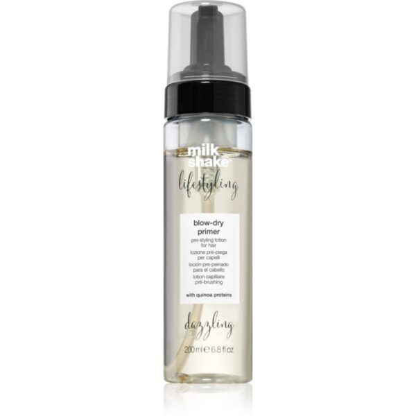 Milk Shake Lifestyling Blow-dry Primer spumă de păr pentru modelarea termica a parului 200 ml-Țena