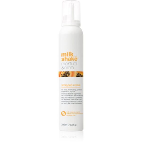 Milk Shake Moisture & More Whipped Cream tratament de hidratare fara clatire pentru par uscat 200 ml-Țena