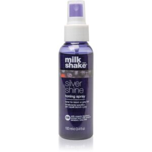 Milk Shake Silver Shine Toning Spray spray tonifiant pentru părul blond şi gri 100 ml-ro
