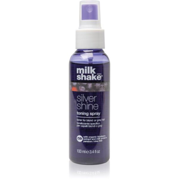 Milk Shake Silver Shine Toning Spray spray tonifiant pentru părul blond şi gri 100 ml-ro