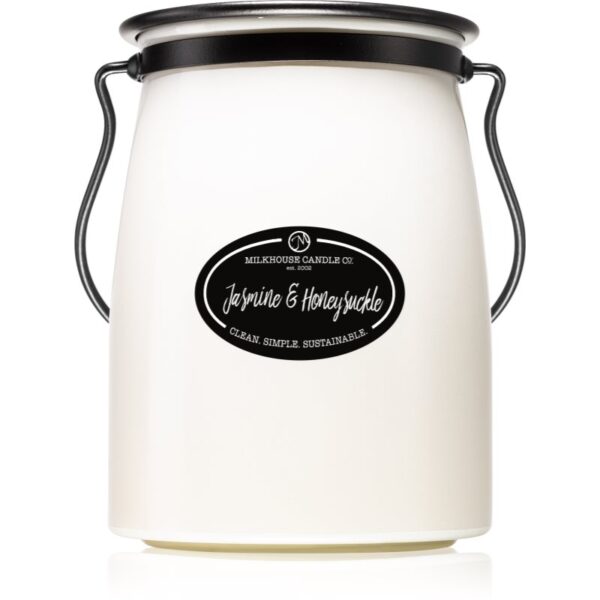 Milkhouse Candle Co. Creamery Jasmine & Honeysuckle lumânare parfumată Butter Jar 624 g-ro