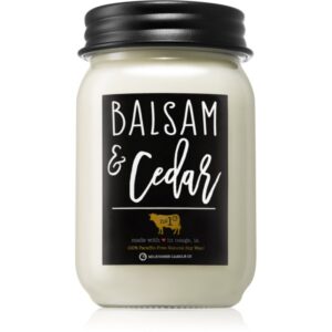 Milkhouse Candle Co. Farmhouse Balsam & Cedar lumânare parfumată Mason Jar 368 g-ro