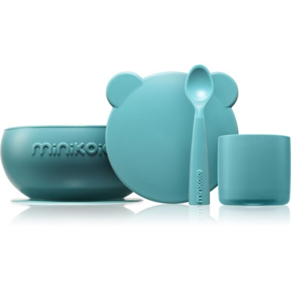 Minikoioi BLW I Aqua Green serviciu de masă-ro