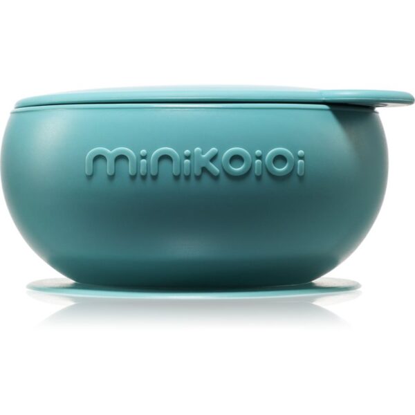 Minikoioi Bowl Aqua Green bol din silicon cu ventuză 1 buc-ro