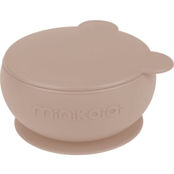 Minikoioi Bowl Bubble Beige bol din silicon cu ventuză 1 buc-ro