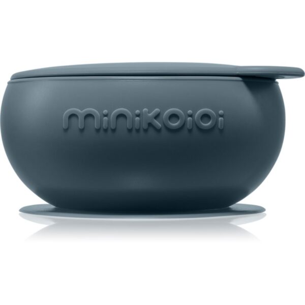 Minikoioi Bowl Deep Blue bol din silicon cu ventuză 1 buc-Țena