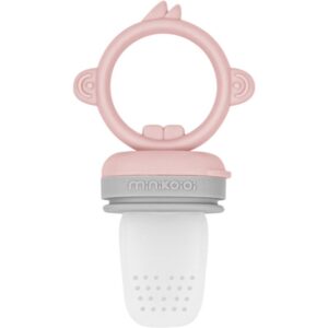 Minikoioi Feeder Teether Pinky Pink/ Powder Grey suzetă pentru alimentare Pinky Pink/Powder Grey 1 buc-ro
