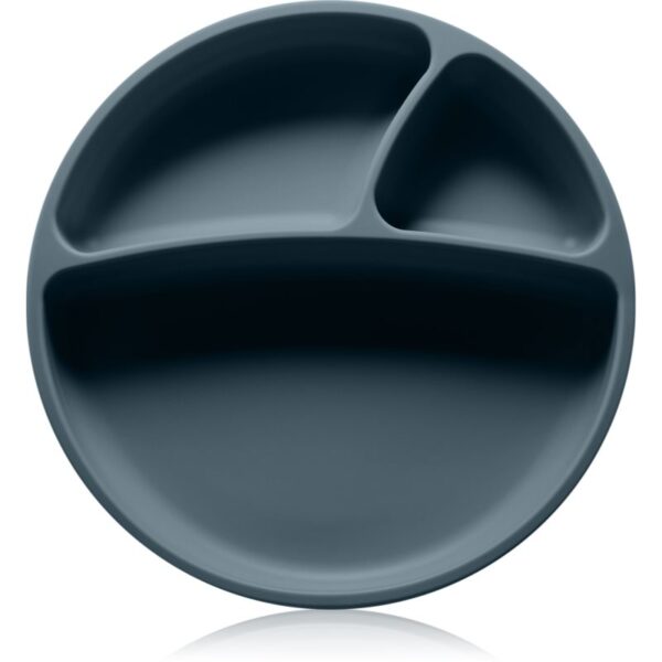 Minikoioi Puzzle Plate Deep Blue farfurie compartimentată cu ventuză 1 buc-Țena