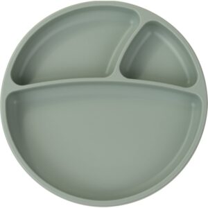 Minikoioi Puzzle Plate River Green farfurie compartimentată cu ventuză 1 buc-Țena