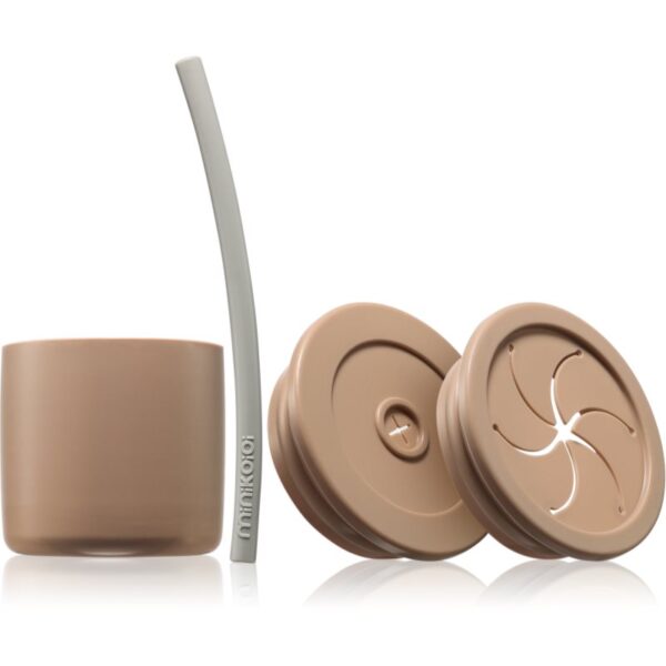 Minikoioi Sip+Snack Set serviciu de masă pentru copii pentru copii Bubble Beige / Powder Grey 1 buc-Țena