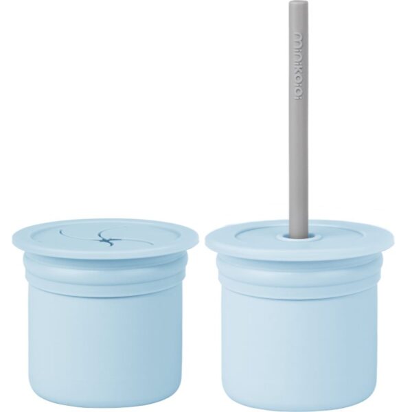 Minikoioi Sip+Snack Set serviciu de masă pentru copii pentru copii Mineral Blue / Powder Grey 1 buc-ro