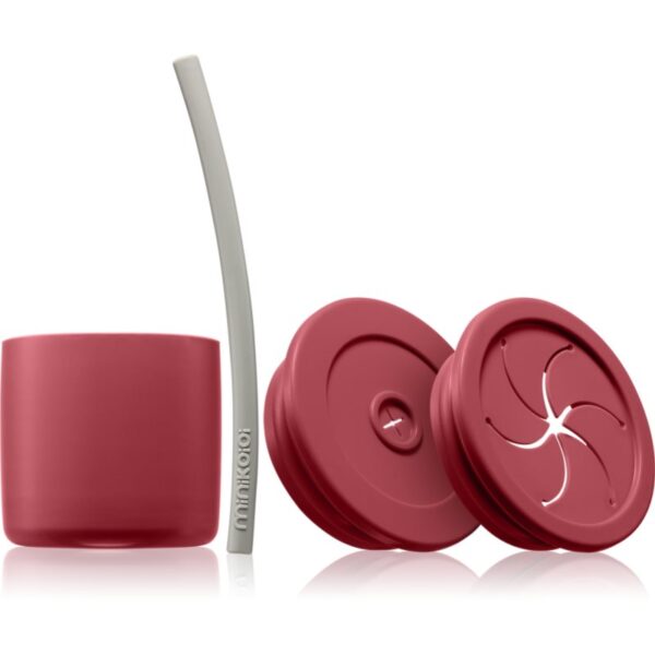Minikoioi Sip+Snack Set serviciu de masă pentru copii pentru copii Velvet Rose / Powder Grey 1 buc-Țena