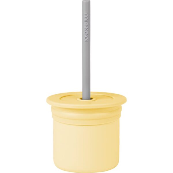 Minikoioi Sip+Snack Set serviciu de masă pentru copii pentru copii Yellow / Grey 1 buc-ro