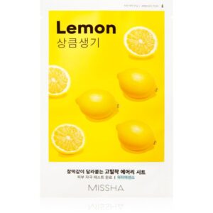 Missha Airy Fit Lemon Mască de iluminare și revitalizare 19 g-ro