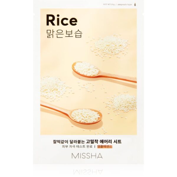 Missha Airy Fit Rice masca de celule cu efect de curatare si reimprospatare 19 g-ro