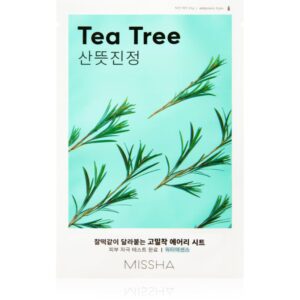 Missha Airy Fit Tea Tree masca de celule cu efect de curatare si reimprospatare pentru piele sensibilă 19 g-ro