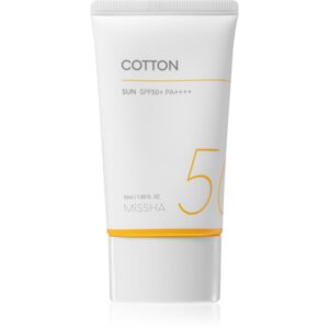 Missha All Around Safe Block Cotton Sun cremă cu protecție solară 50+ pentru piele sensibila si alergica 50 ml-ro