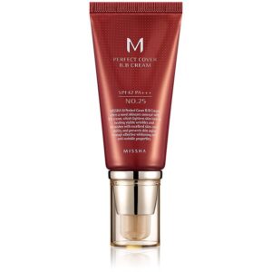 Missha M Perfect Cover crema BB cu o protectie UV ridicata culoare No. 25 Warm Beige SPF42/PA+++ 50 ml-ro