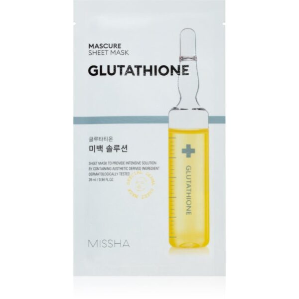 Missha Mascure Glutathione mască textilă iluminatoare 28 ml-ro